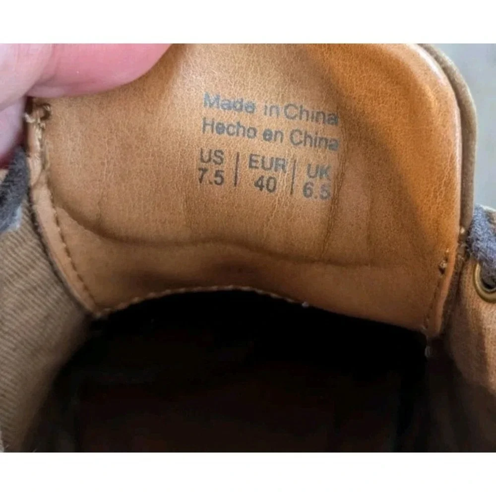Aldo chukka boots‎ Mens 7.5 Brown Soft Leather Lace Up Outdoor Western Hipster
